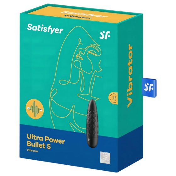 Satisfyer Ultra Power Bullet 5 - nabíjací, vodotesný vibrátor (čierny)