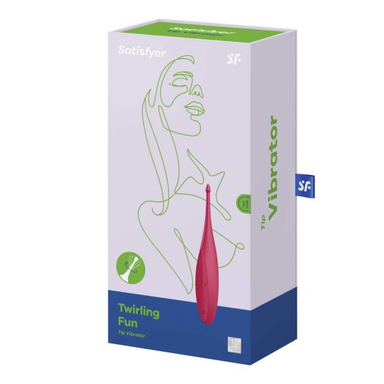 Satisfyer Twirling Fun - nabíjací, vodotesný vibrátor na klitoris (červený)