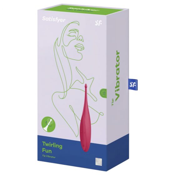 Satisfyer Twirling Fun - nabíjateľný, vodotesný klitorisový vibrátor (červený)