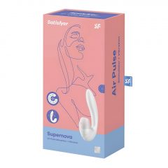   Satisfyer Supernova - nabíjací vibrátor 2in1 so vzduchovou vlnou (biely)