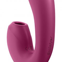   Satisfyer Sunray - nabíjací vibrátor 2in1 so vzduchovou vlnou (červený)