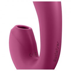   Satisfyer Sunray - nabíjací vibrátor 2in1 so vzduchovou vlnou (červený)