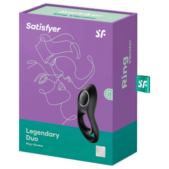 Satisfyer Legendary Duo - nabíjací, vodotesný krúžok na penis (čierny)