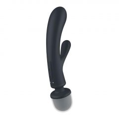   Satisfyer Triple Lover - vibrátor na bod G a masážny vibrátor (strieborný)