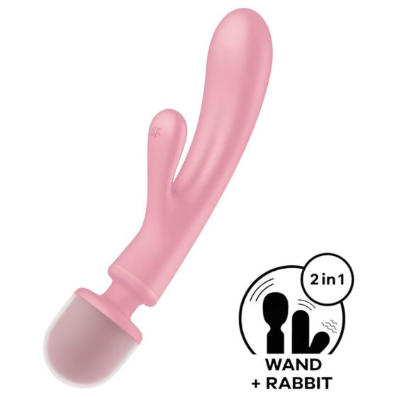 Satisfyer Triple Lover - vibrátor na bod G a masážny vibrátor (ružový)