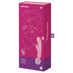   Satisfyer Triple Lover - vibrátor na bod G a masážny vibrátor (ružový)