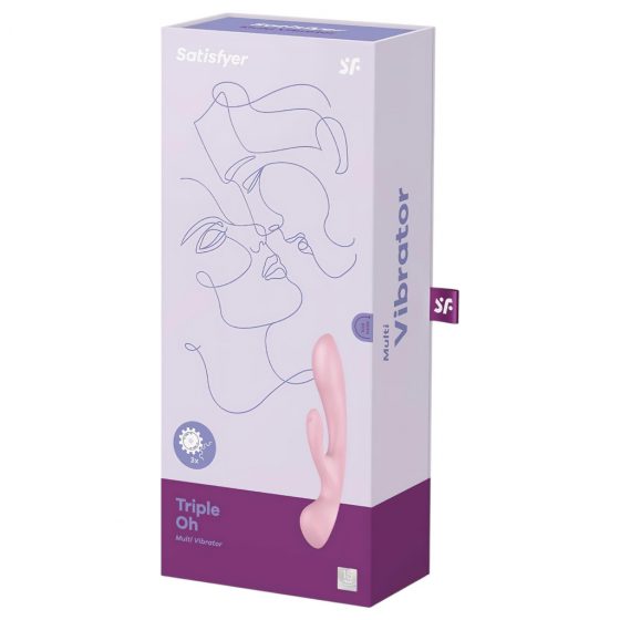 Satisfyer Triple Oh - dobíjací vibrátor s tyčinkou (ružový)