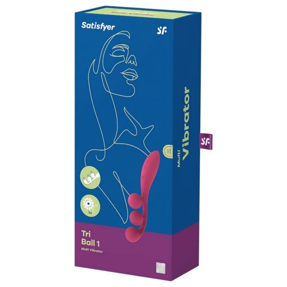 Satisfyer Tri Ball 1 - dobíjací multifunkčný vibrátor (červený)