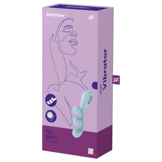 Satisfyer Tri Ball 2 - akumulátorový, multifunkčný vibrátor (mätový)