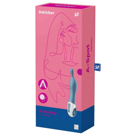 Satisfyer A-Mazing 1 - dobíjací vibrátor s bodom A (modrý)