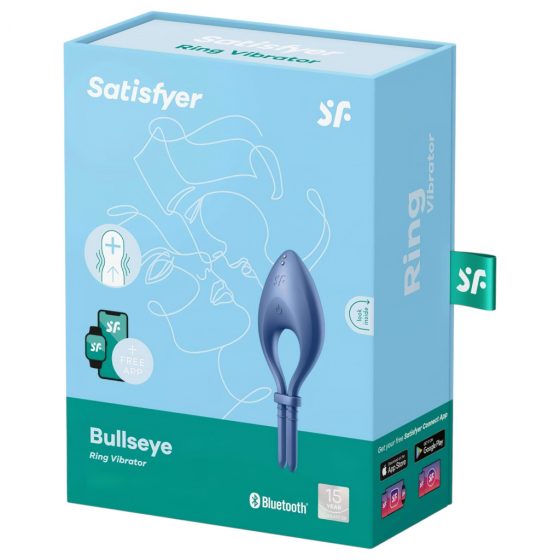 Satisfyer Bullseye - nabíjací, inteligentný vibračný krúžok na penis (kráľovská modrá)