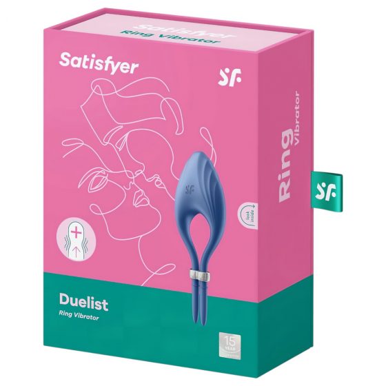 Satisfyer Duelist - dobíjací vibračný krúžok na penis (modrý)