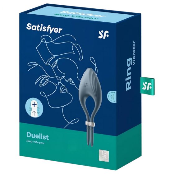 Satisfyer Duelist - dobíjací vibračný krúžok na penis (sivý)