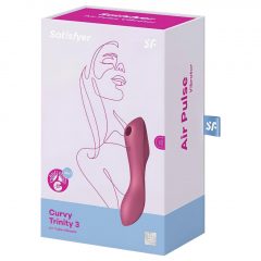   Satisfyer Curvy Trinity 3 - akumulátorový 2v1 vibrátor s tlakovými vlnami (červený)