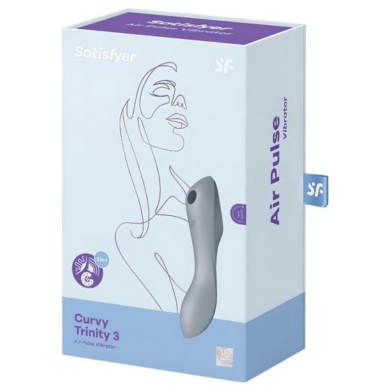 Satisfyer Curvy Trinity 3 - nabíjací vaginálny a klitorisový vibrátor (sivý)