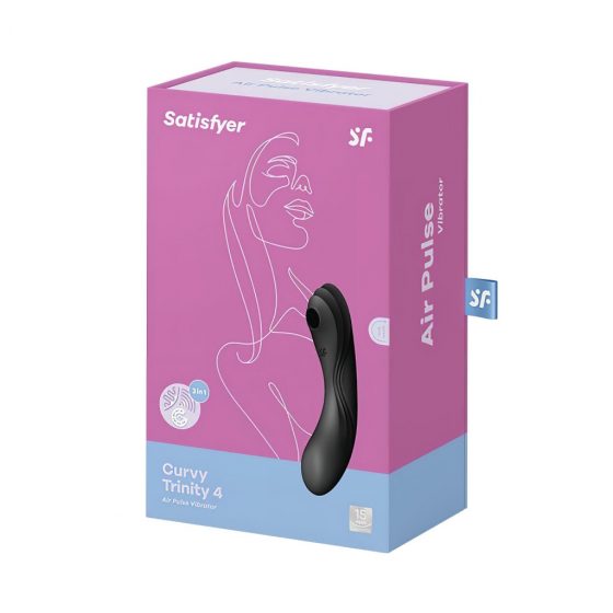 Satisfyer Curvy Trinity 4 - nabíjací vaginálny a klitorisový vibrátor (čierny)