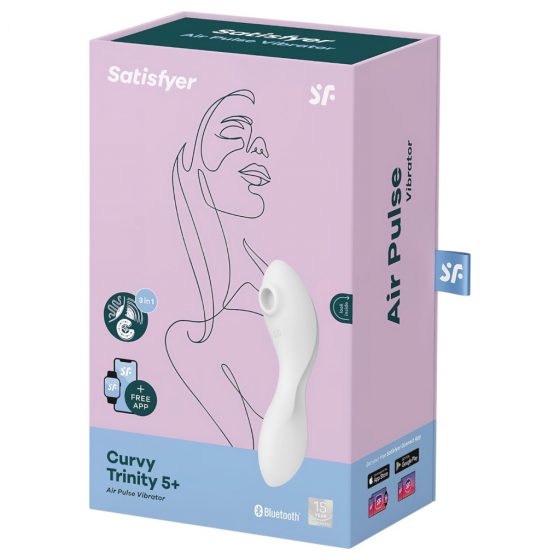 Satisfyer Curvy Trinity 5+ - nabíjací, inteligentný 2in1 vibrátor (biely)