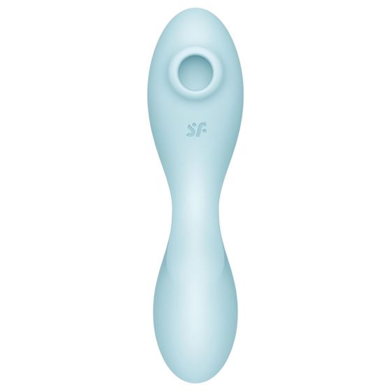 Satisfyer Curvy Trinity 5+ - nabíjací, inteligentný 2in1 vibrátor (modrý)