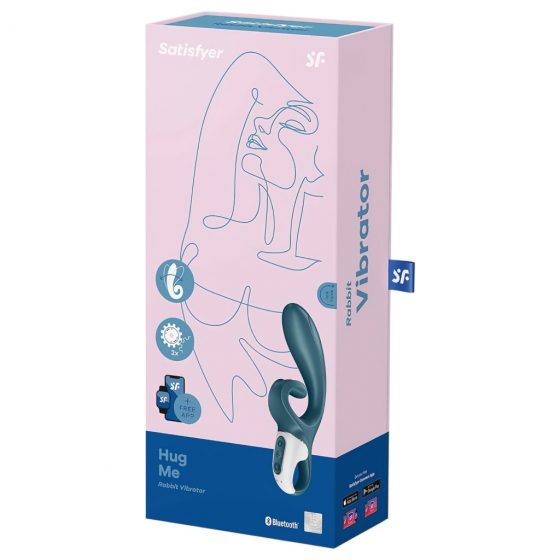 Satisfyer Hug Me - Inteligentný dobíjací vibrátor s tyčinkou (sivomodrý)