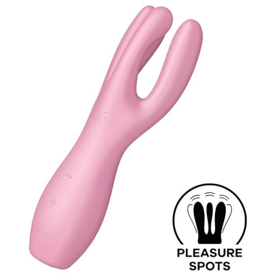 Satisfyer Threesome 3 - akumulátorový vibrátor na klitoris (ružový)