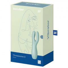   Satisfyer Threesome 3 - akumulátorový klitorálny vibrátor (mätová)