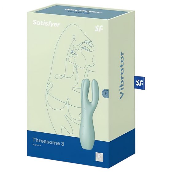 Satisfyer Threesome 3 - akumulátorový klitorálny vibrátor (mätová)