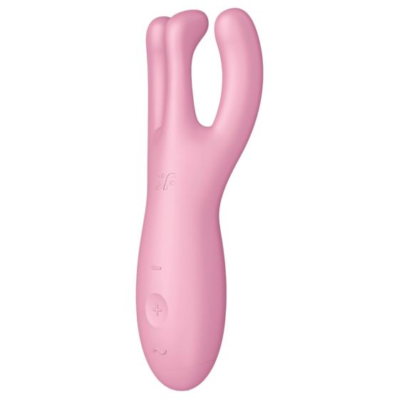 Satisfyer Threesome 4 - inteligentný dobíjací vibrátor na klitoris (ružový)