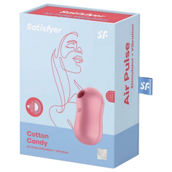 Satisfyer Cotton Candy -nabíjací stimulátor klitorisu so vzduchovou vlnou (koralový)