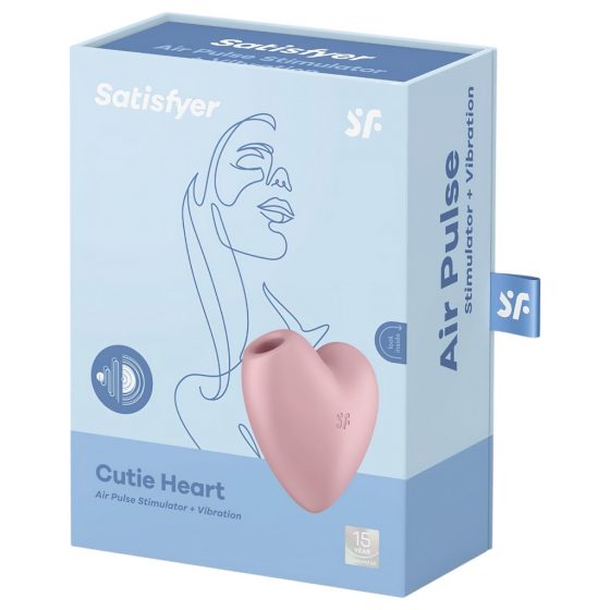 Satisfyer Cutie Heart - nabíjací stimulátor klitorisu so vzduchovou vlnou (ružový)