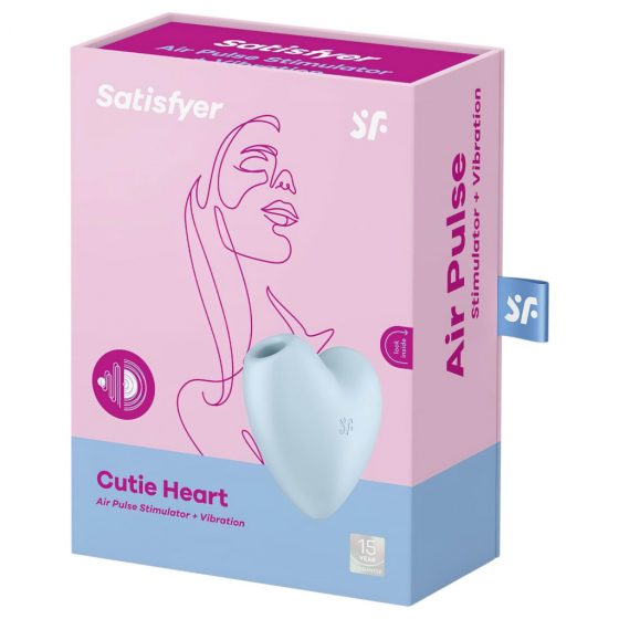 Satisfyer Cutie Heart - nabíjací stimulátor klitorisu so vzduchovou vlnou (modrý)