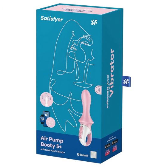 Satisfyer Air Pump Booty 5 - inteligentný dobíjací análny vibrátor (ružový)