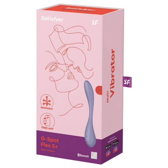 Satisfyer G-spot Flex 5 - inteligentný dobíjací vibrátor na bod G (fialový)