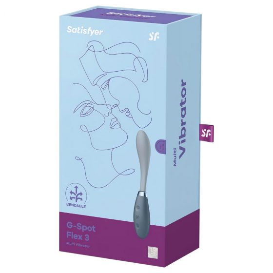 Satisfyer G-Spot Flex 3 - dobíjací vibrátor na bod G (sivý)