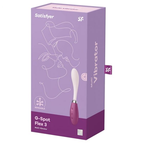 Satisfyer G-Spot Flex 3 - dobíjací vibrátor na bod G (ružový a bordový)