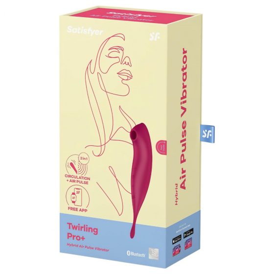 Satisfyer Twirling Pro - nabíjací smart vibrátor na klitoris 2 v 1 (červený)