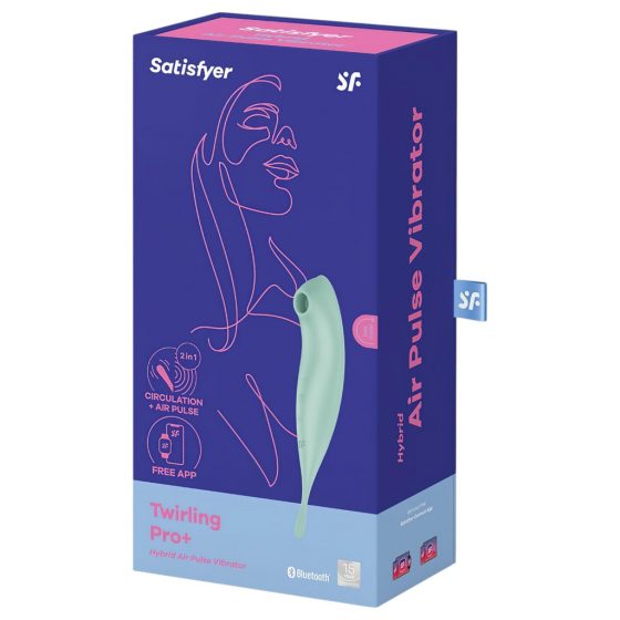 Satisfyer Twirling Pro - dobíjací, inteligentný vibrátor na klitoris 2v1 (mäta)