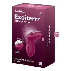   Satisfyer Exciterrr - Rotačný vibrátor na klitoris s korálkami (červený)