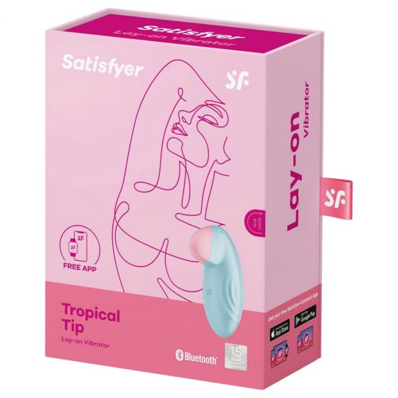 Satisfyer Tropical Tip - inteligentný dobíjací vibrátor na klitoris (modrý)