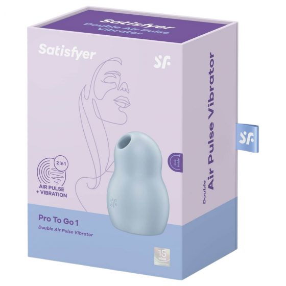 Satisfyer Pro To Go 1 - Nabíjateľný vzduchový vibrátor na klitoris (modrý)