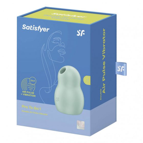 Satisfyer Pro To Go 1 - dobíjací, vzduchový vibrátor na klitoris (mätový)