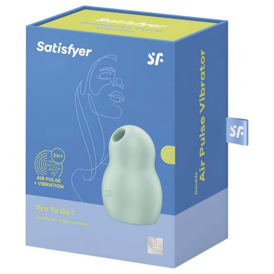 Satisfyer Pro To Go 1 - dobíjací, vzduchový vibrátor na klitoris (mätový)