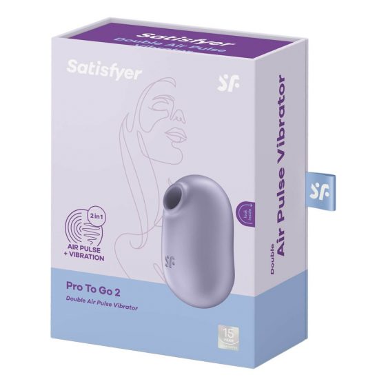 Satisfyer Pro To Go 2 - dobíjací, vzduchový vibrátor na klitoris (Viola)