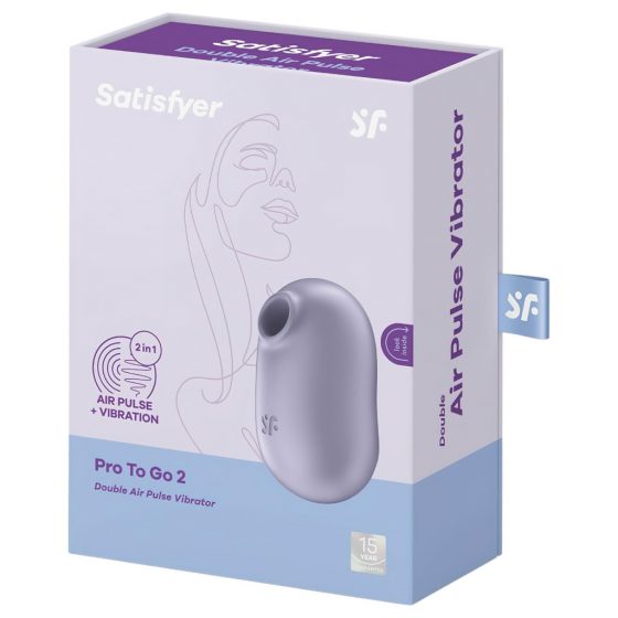 Satisfyer Pro To Go 2 - dobíjací, vzduchový vibrátor na klitoris (Viola)