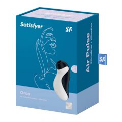   Satisfyer Orca - batériový, vodotesný, vzduchovo-vlnový stimulátor klitorisu (čiernobiely)