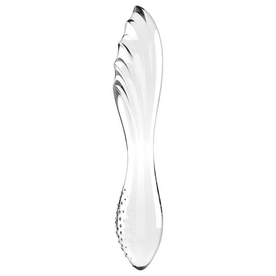 Satisfyer Dazzling Crystal 1 - sklenené dildo s 2 koncami (priesvitné)