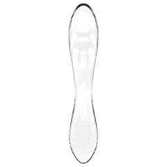   Satisfyer Dazzling Crystal 1 - sklenené dildo s 2 koncami (priesvitné)