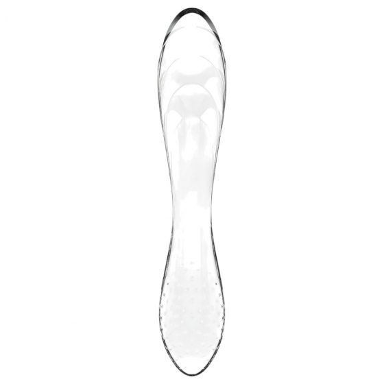 Satisfyer Dazzling Crystal 1 - sklenené dildo s 2 koncami (priesvitné)