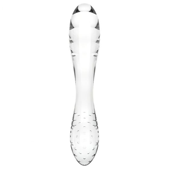 Satisfyer Dazzling Crystal 1 - sklenené dildo s 2 koncami (priesvitné)