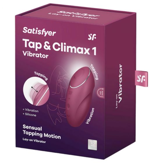 Satisfyer Tap & Climax 1 - 2 v 1 vibrátor a stimulátor klitorisu (červená)