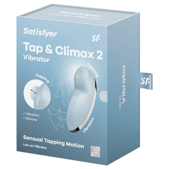 Satisfyer Tap & Climax 2 - 2v1 klitorisový stimulátor a vibrátor (modrý)